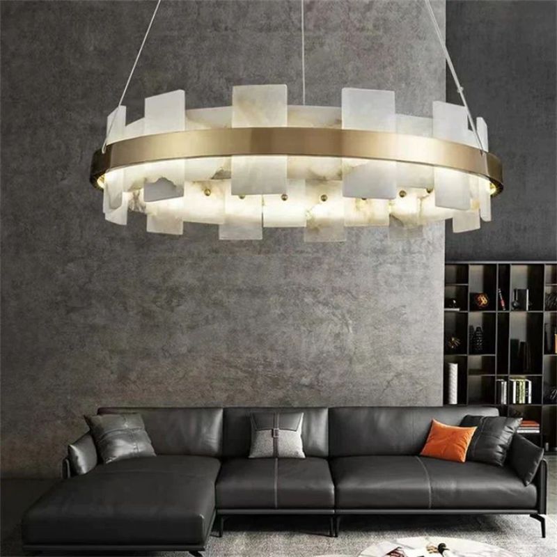 Alabaster Pomois Modern Chandelier-Pendant for living room,Pendant for kitchen,Pendant for bathrooms,Pendant for bedrooms,Pendant for foyer,Pendant for stairways,Pendant for dining room-Jecanoli