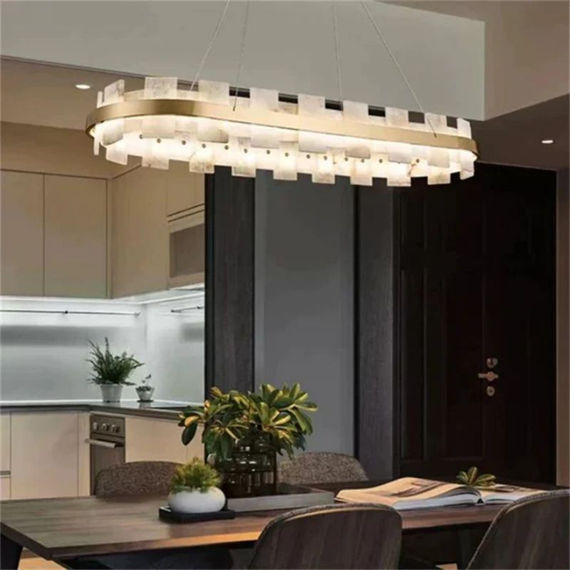 Alabaster Pomois Modern Chandelier-Pendant for living room,Pendant for kitchen,Pendant for bathrooms,Pendant for bedrooms,Pendant for foyer,Pendant for stairways,Pendant for dining room-Jecanoli