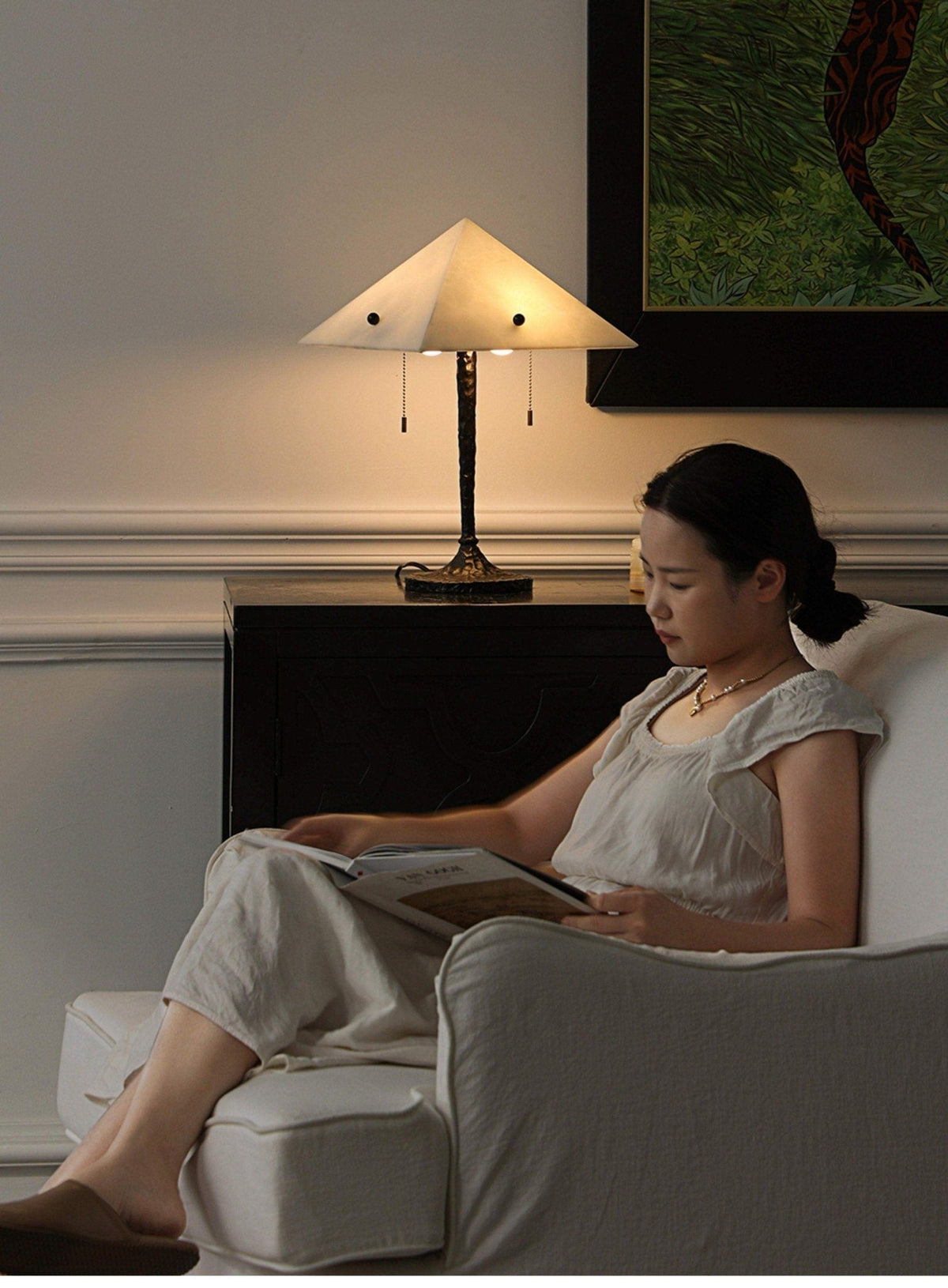 Apex Alabaster Prism Table Lamp - Vakkerlight