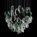 Designer Aqua Ripple Glass Art Customize Chandelier-Chandelier-Jecanoli