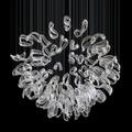 Designer Aqua Ripple Glass Art Customize Chandelier-Chandelier-Jecanoli