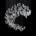 Designer Aqua Ripple Glass Art Customize Chandelier-Chandelier-Jecanoli