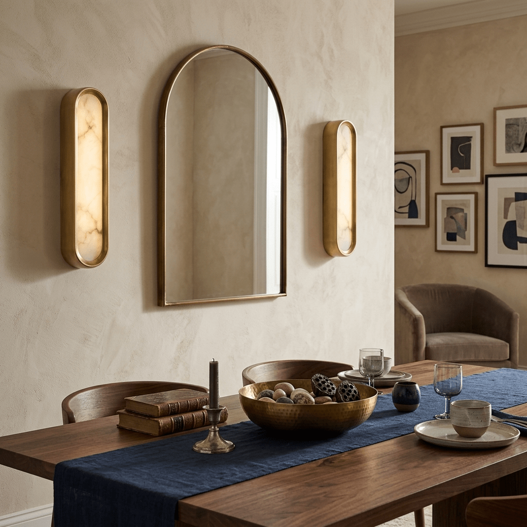 Aurelia Arch Alabaster Wall Light - Vakkerlight