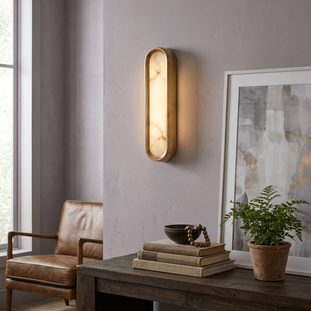 Aurelia Arch Alabaster Wall Light - Vakkerlight