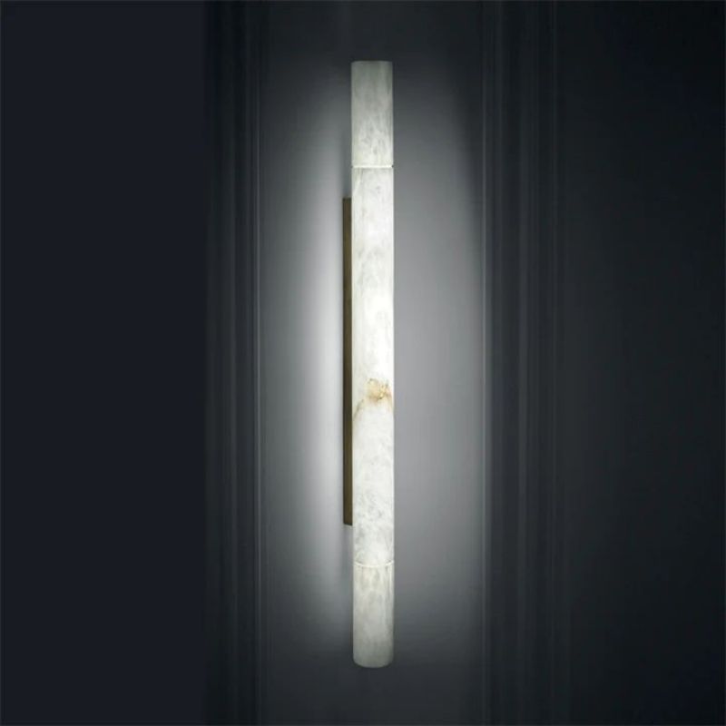 Alabaster Cylindrical Sconce-Wall Sconce-Jecanoli