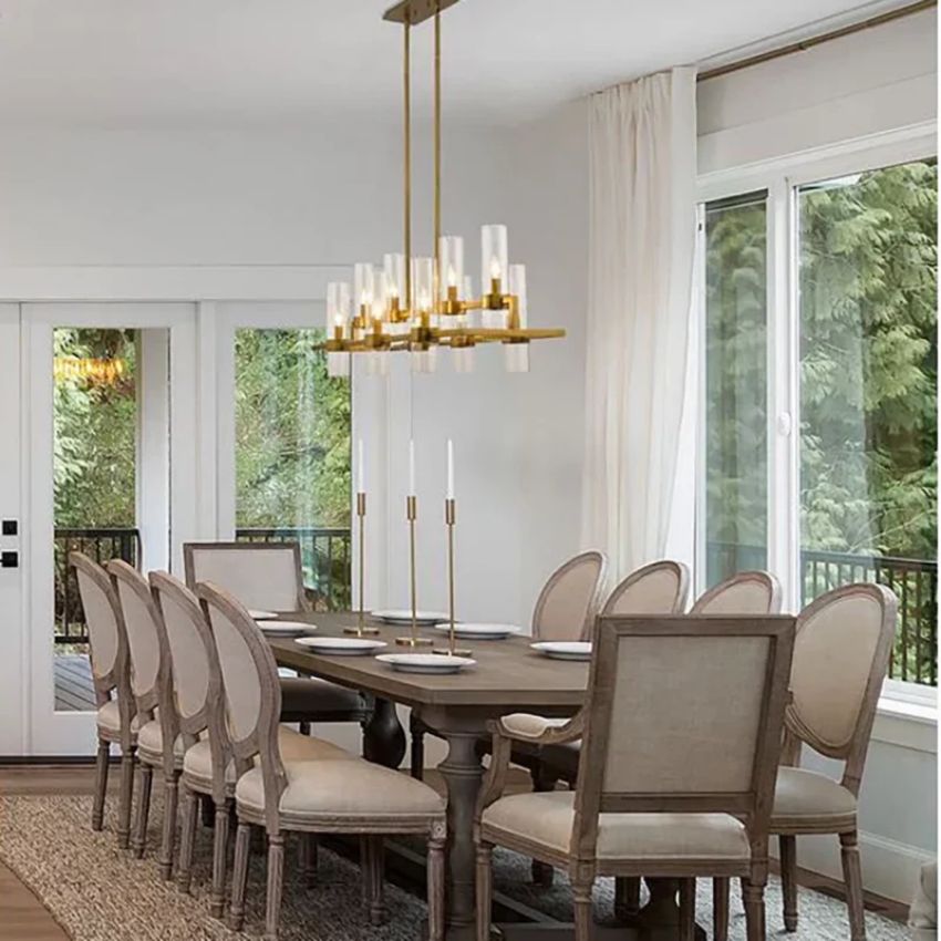 Brio Rectangles Chandelier 43"-chandelier for bedroom,chandelier for dining room,chandelier for stairways,chandelier for foyer,chandelier for bathrooms,chandelier for living room-Jecanoli