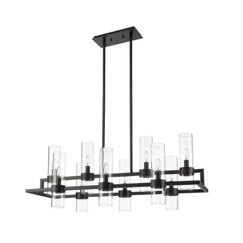 Brio Rectangles Chandelier 43"-chandelier for bedroom,chandelier for dining room,chandelier for stairways,chandelier for foyer,chandelier for bathrooms,chandelier for living room-Jecanoli