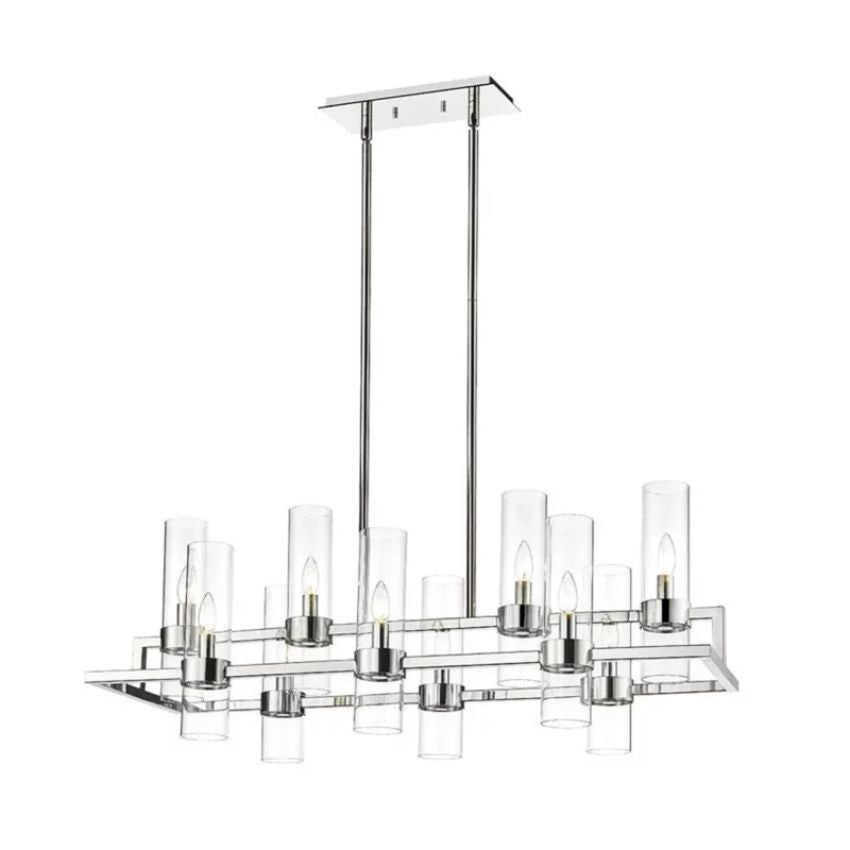 Brio Rectangles Chandelier 43"-chandelier for bedroom,chandelier for dining room,chandelier for stairways,chandelier for foyer,chandelier for bathrooms,chandelier for living room-Jecanoli