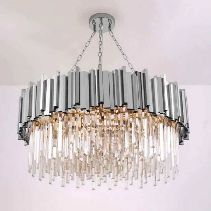 Bourbons Charles Crystal Round Chandelier-chandeliers for dining room,chandeliers for stairways,chandeliers for foyer,chandeliers for bedrooms,chandeliers for kitchen,chandeliers for living room-Jecanoli