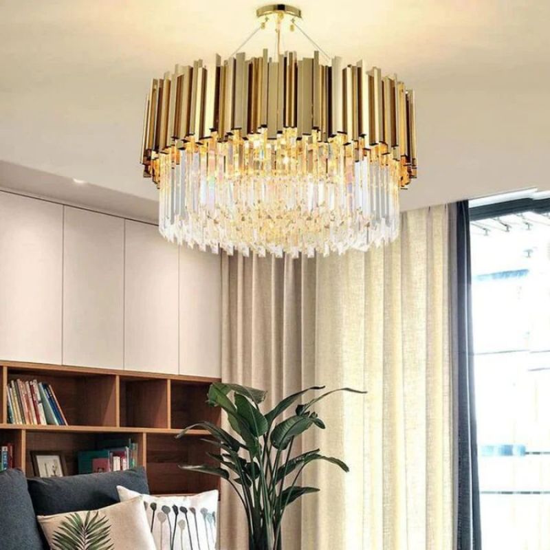 Bourbons Charles Crystal Round Chandelier-chandeliers for dining room,chandeliers for stairways,chandeliers for foyer,chandeliers for bedrooms,chandeliers for kitchen,chandeliers for living room-Jecanoli