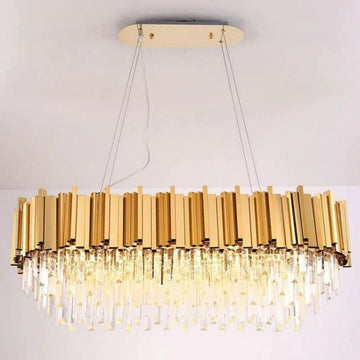 Bourbons Felipe Crystal Oval Chandelier-chandeliers for dining room,chandeliers for stairways,chandeliers for foyer,chandeliers for bedrooms,chandeliers for kitchen,chandeliers for living room-Jecanoli