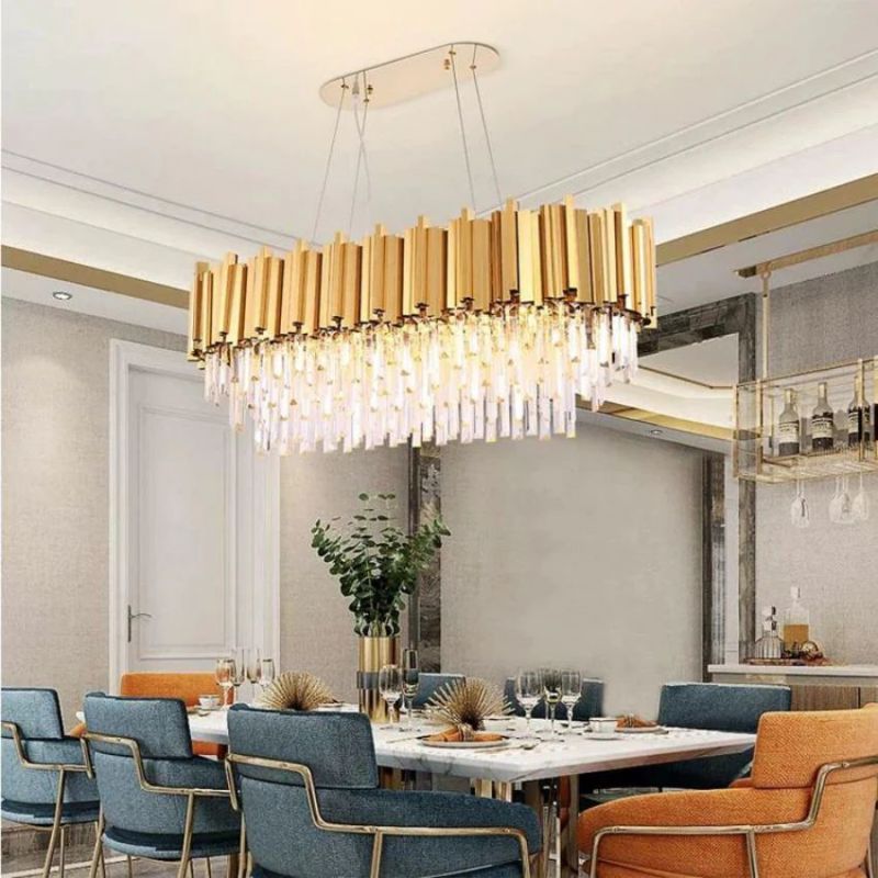 Bourbons Felipe Crystal Oval Chandelier-chandeliers for dining room,chandeliers for stairways,chandeliers for foyer,chandeliers for bedrooms,chandeliers for kitchen,chandeliers for living room-Jecanoli
