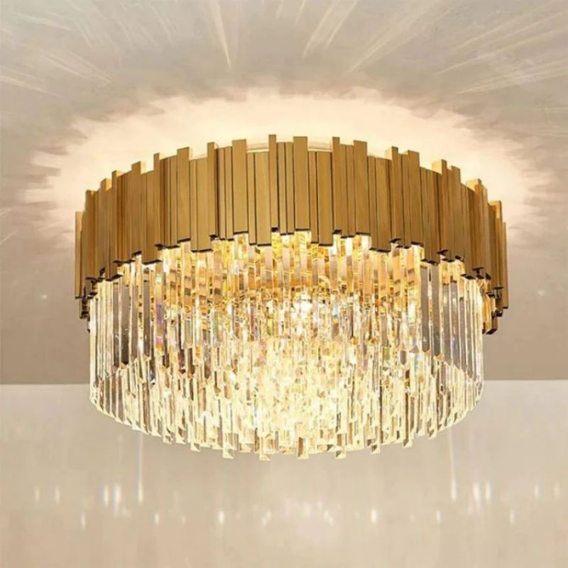 Bourbons Flush Mount Chandelier-Flushmount-Jecanoli