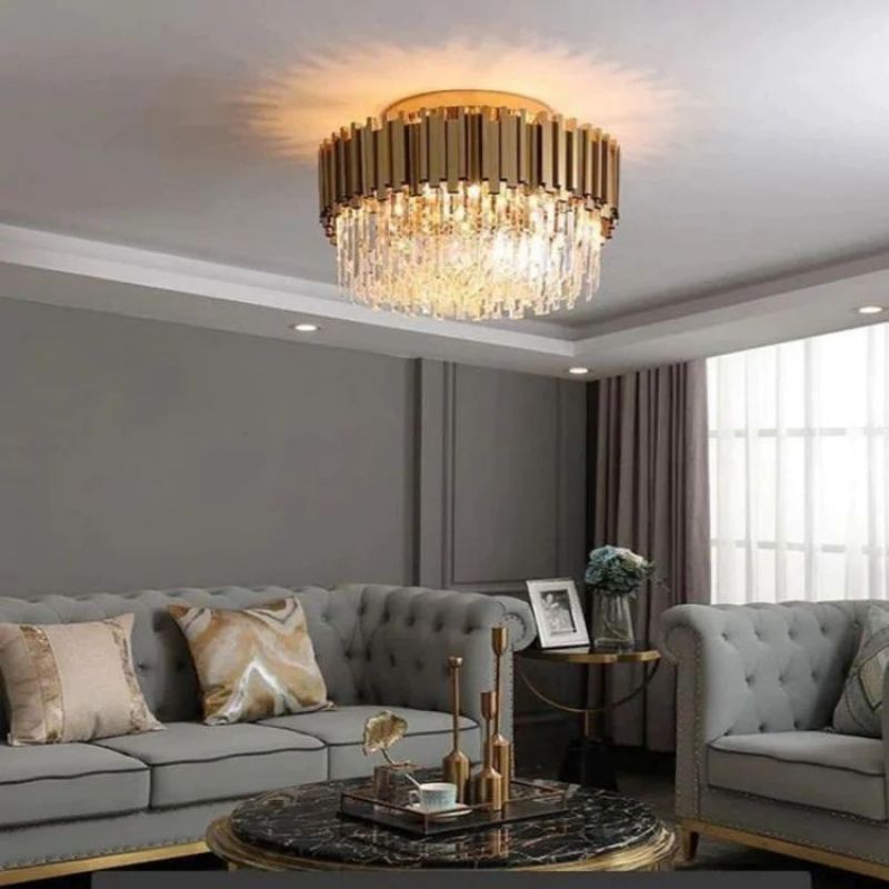 Bourbons Flush Mount Chandelier-Flushmount-Jecanoli