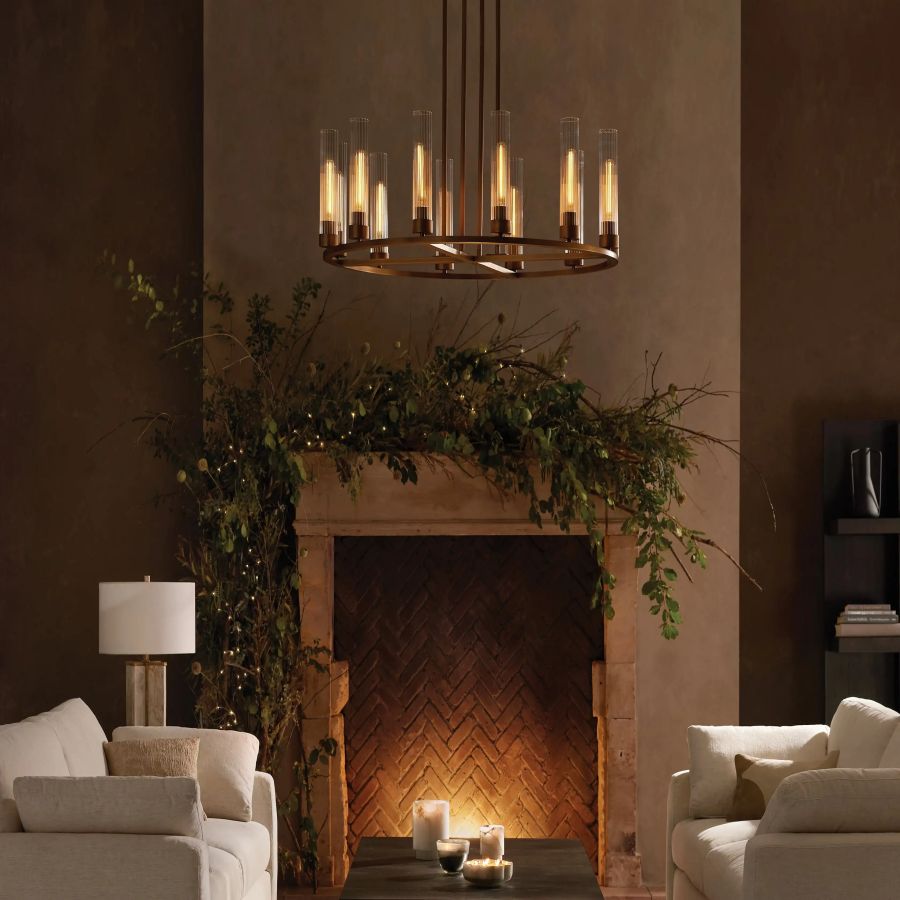 Cade Round Chandelier-Chandelier-Jecanoli
