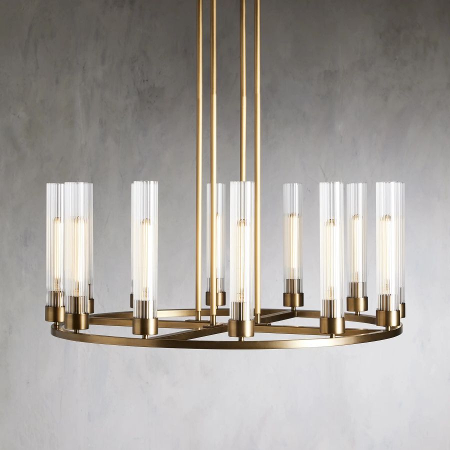 Cade Round Chandelier-Chandelier-Jecanoli