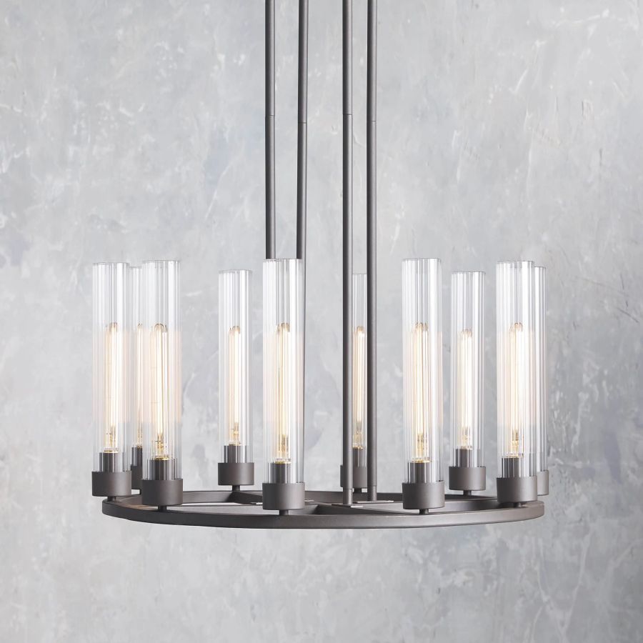 Cade Round Chandelier-Chandelier-Jecanoli