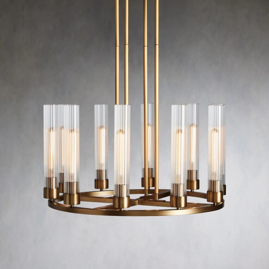 Cade Round Chandelier-Chandelier-Jecanoli
