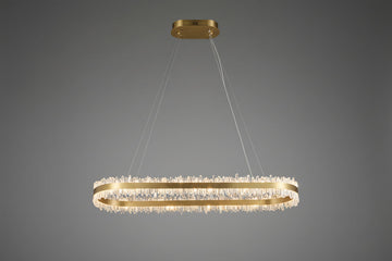 Modern 47 Inch Linear Chandelier Modern Quartz Crystal Chandelier for Dining Room-Chandelier-Jecanoli