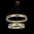 Double Round Rings Quartz Crystal Chandelier Hanging Modern Chandelier for Living Room-现代灯-Jecanoli