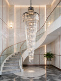 Long Spiral Crystal Chandelier for Staircase 39