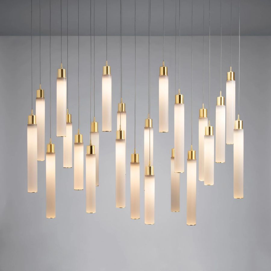 Candle Small Rectangle Chandelier-Chandelier-Jecanoli