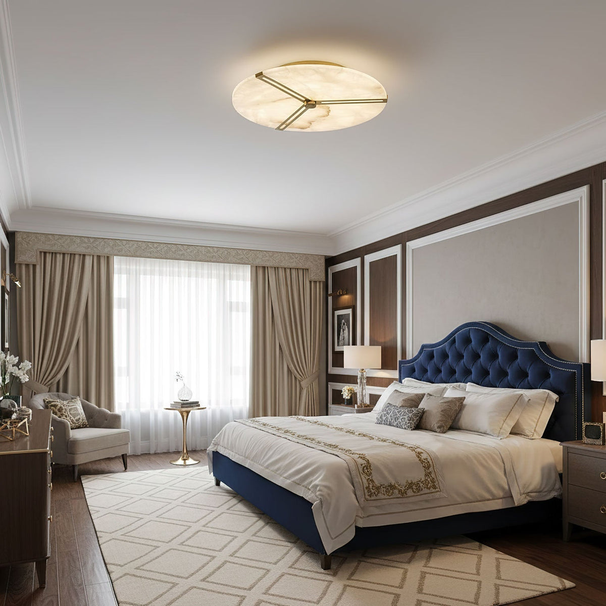 Clocks Alabaster Ceiling Light - Vakkerlight