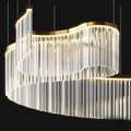 Contemporary Flowing Silhouette Waveform Glass Chandelier-Jecanoli