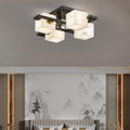 Cubist Alabaster Cluster Ceiling Lamp - Vakkerlight