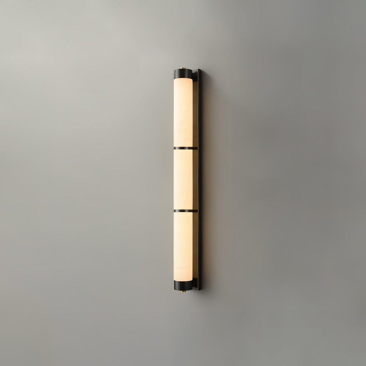 Cylindra Alabaster Brass Wall Light - Vakkerlight