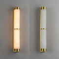 Cylindra Alabaster Brass Wall Light - Vakkerlight