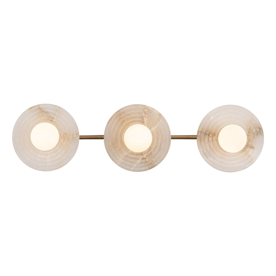 Dahlia Triple Alabaster Wall Sconce-Jecanoli