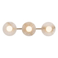 Dahlia Triple Alabaster Wall Sconce-Jecanoli