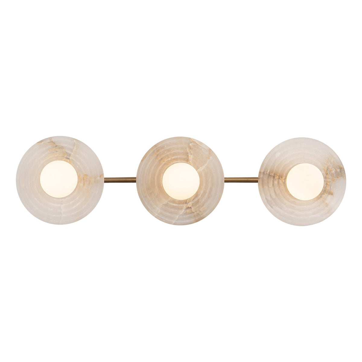 Dahlia Triple Alabaster Wall Sconce-Jecanoli