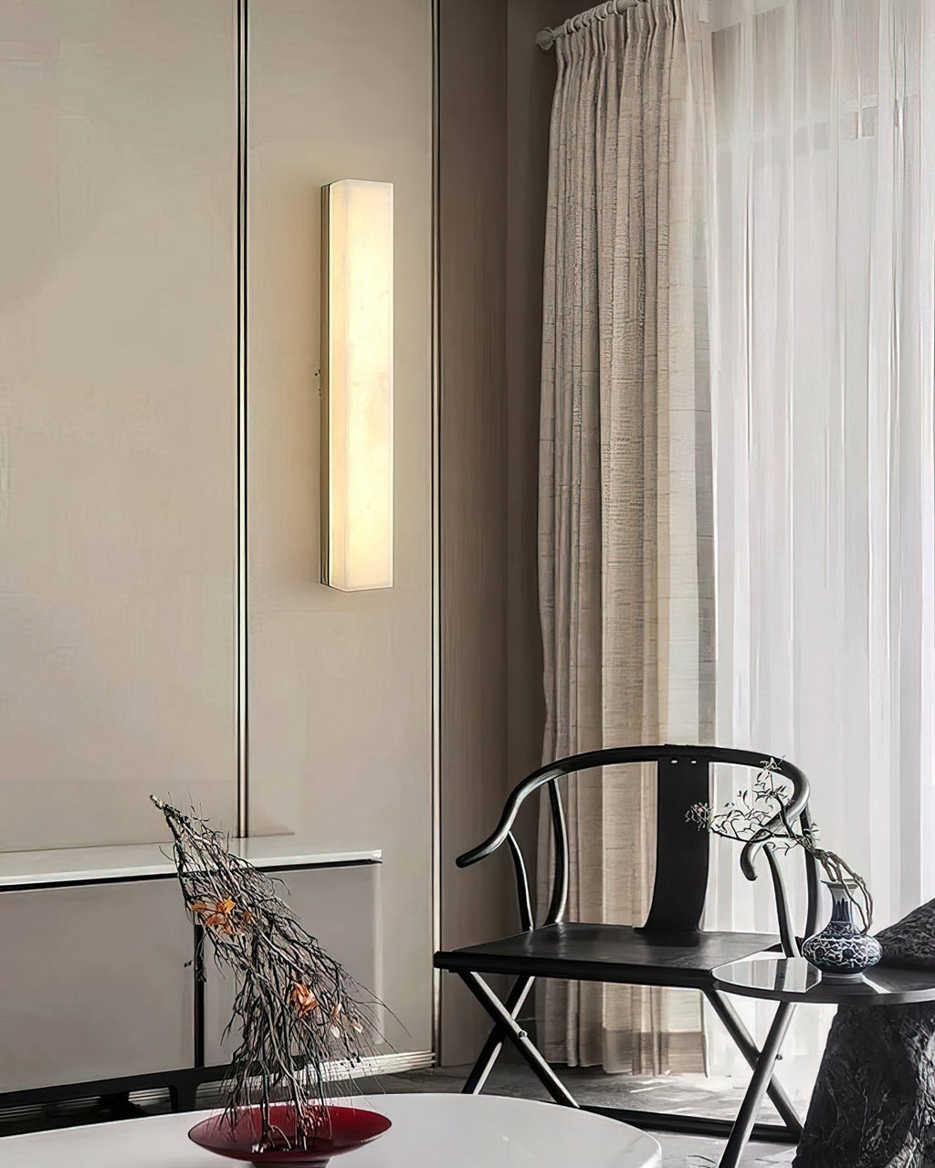 Geometric Alabaster Wall Lamp