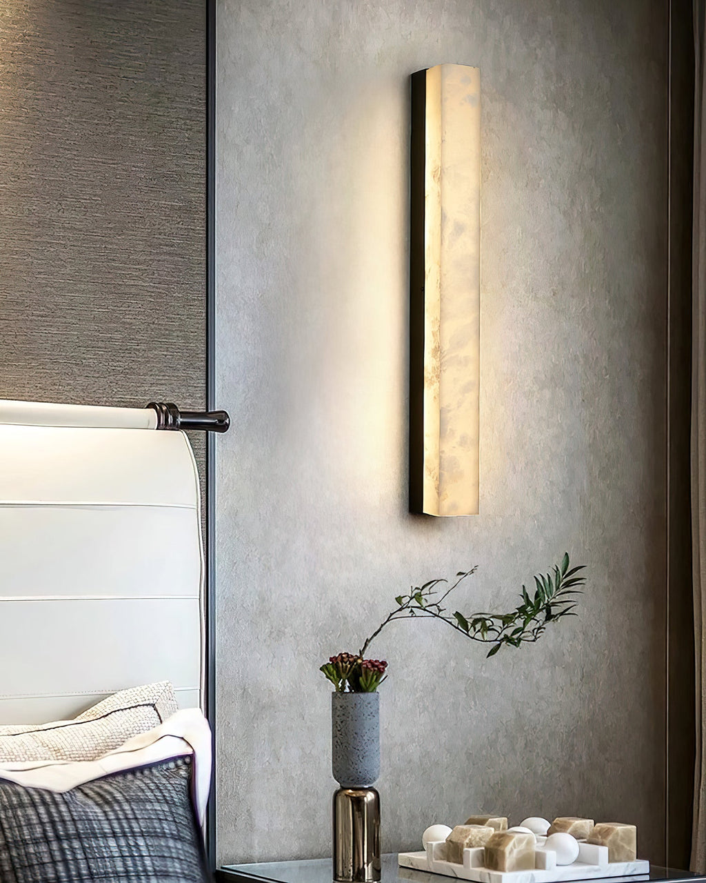 Geometric Alabaster Wall Lamp