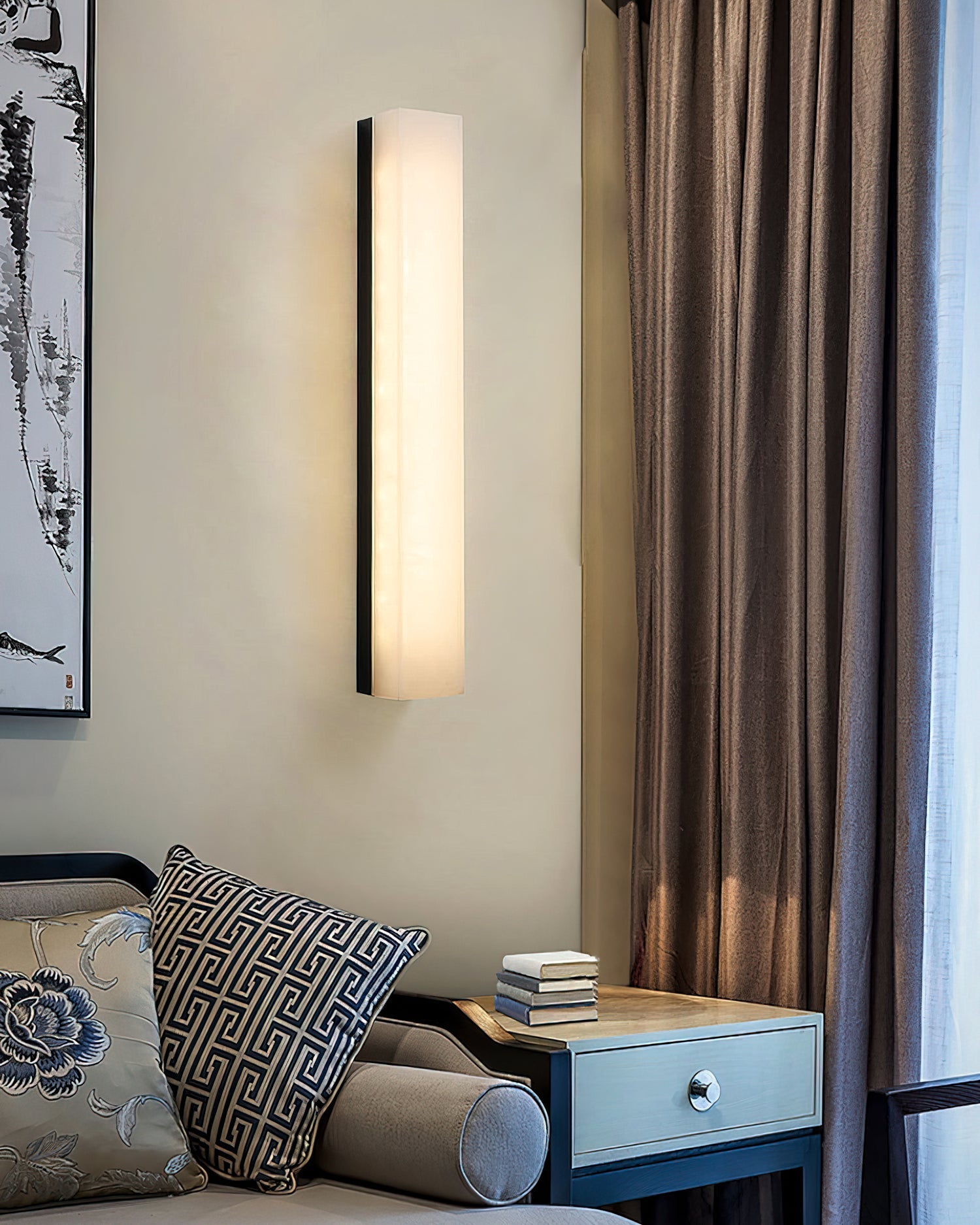 Geometric Alabaster Wall Lamp