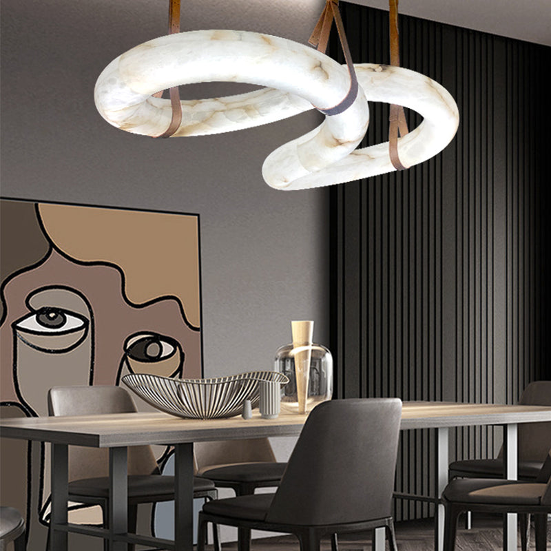 Designer Contemporary Nordic Alabaster Chandelier-Chandelier-Jecanoli