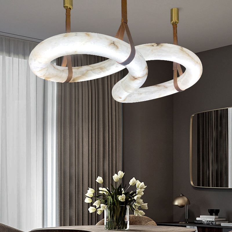 Designer Contemporary Nordic Alabaster Chandelier-Chandelier-Jecanoli