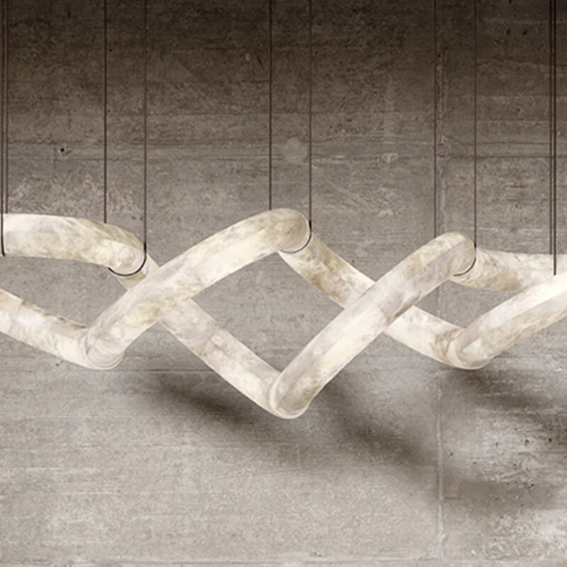 Designer Symmetrical Alabaster Pendant Chandelier-chandeliers for dining room,chandeliers for stairways,chandeliers for foyer,chandeliers for bedrooms,chandeliers for kitchen,chandeliers for living room-Jecanoli