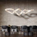 Designer Symmetrical Alabaster Pendant Chandelier-chandeliers for dining room,chandeliers for stairways,chandeliers for foyer,chandeliers for bedrooms,chandeliers for kitchen,chandeliers for living room-Jecanoli