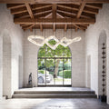 Designer Symmetrical Alabaster Pendant Chandelier-chandeliers for dining room,chandeliers for stairways,chandeliers for foyer,chandeliers for bedrooms,chandeliers for kitchen,chandeliers for living room-Jecanoli