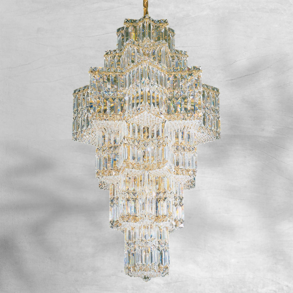 Celestia Modern Crystal Chandelier | Designer Statement Lighting Fixture 41.5H
