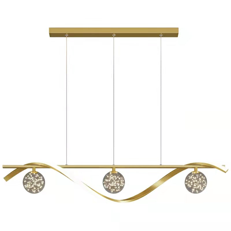 Modern Dining Room Chandelier Concise Style Glass Ball Starlight Ceiling Lamp Luxury Bar Counter Light-Jecanoli