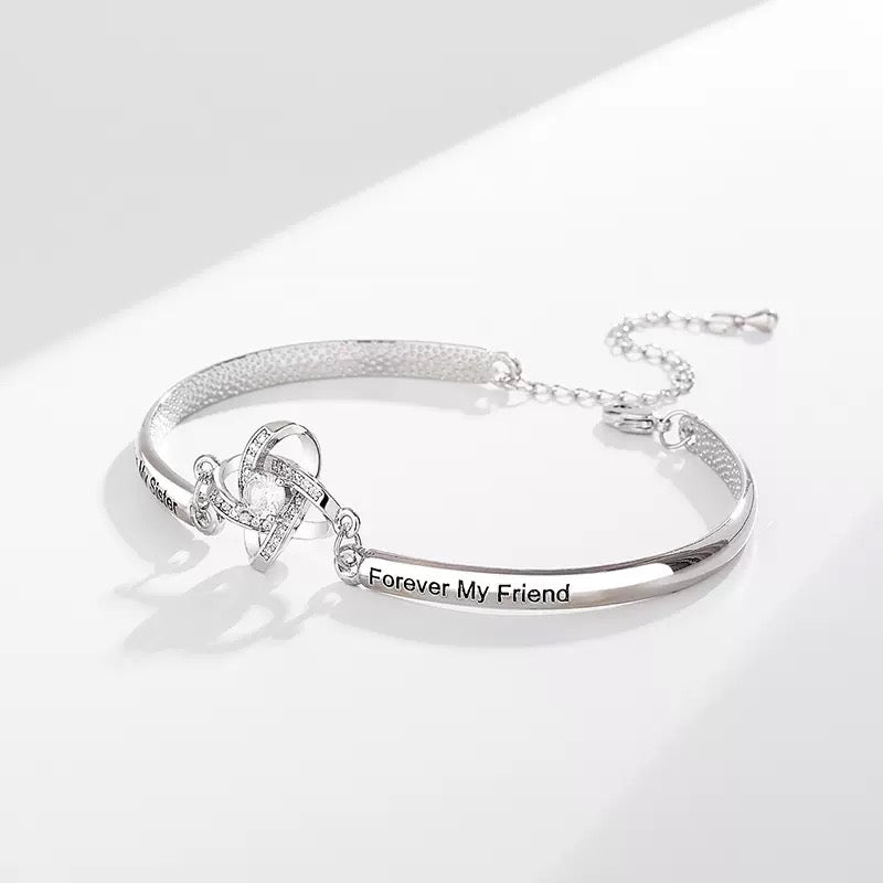 Forever My Sister Friendship Knot Bracelet