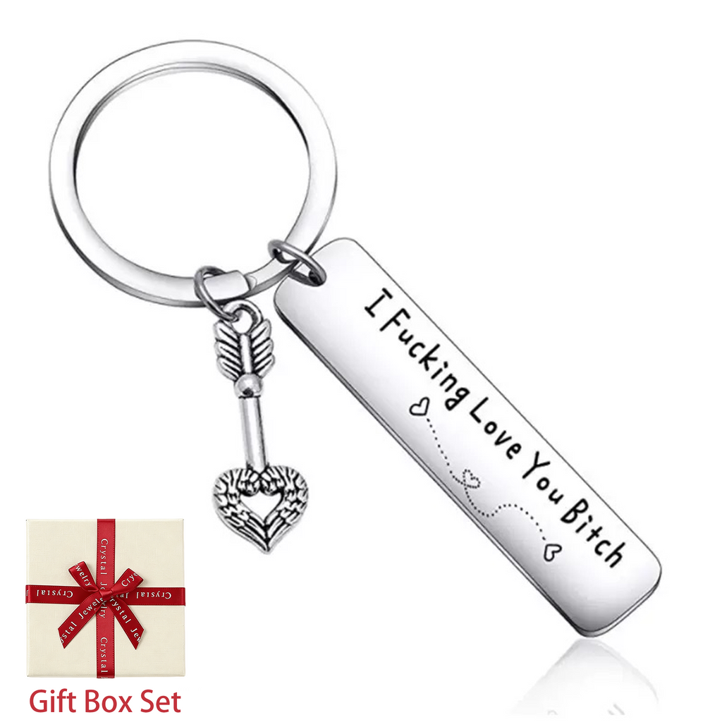Funny Best Friend Keychain – Heart Key Charm