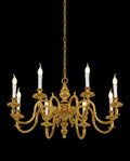 35X18 Inch 8 Lights Vintage French Gold Brass Chandelier for Master Bedroom-铜灯-Jecanoli