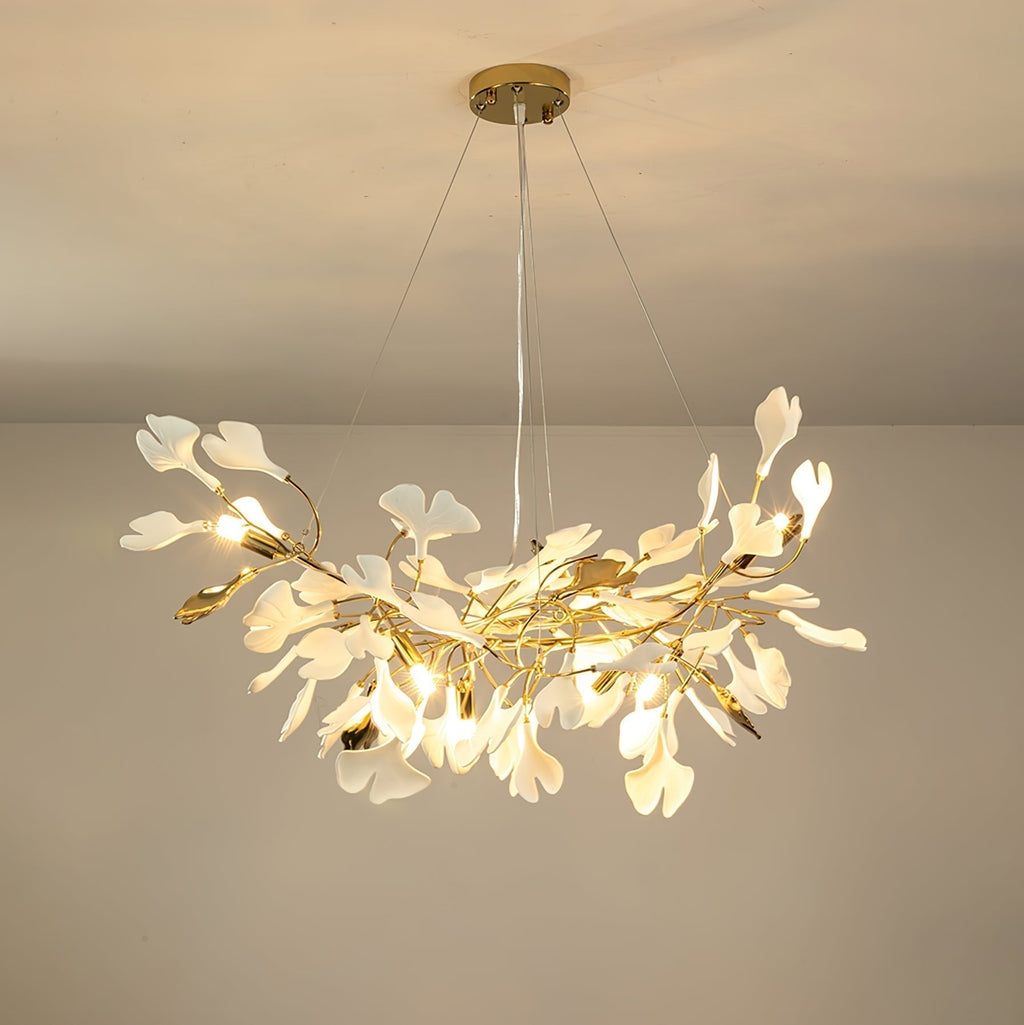 Gingko Ceramic Branch Chandelier Z