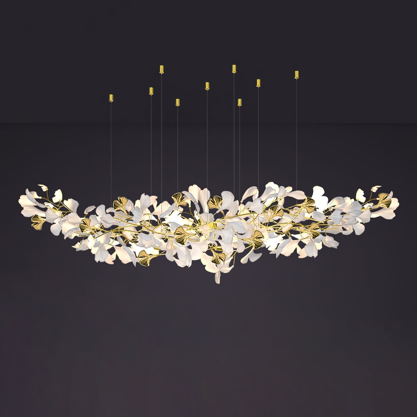 Gingko Ceramic Branch Chandelier Z