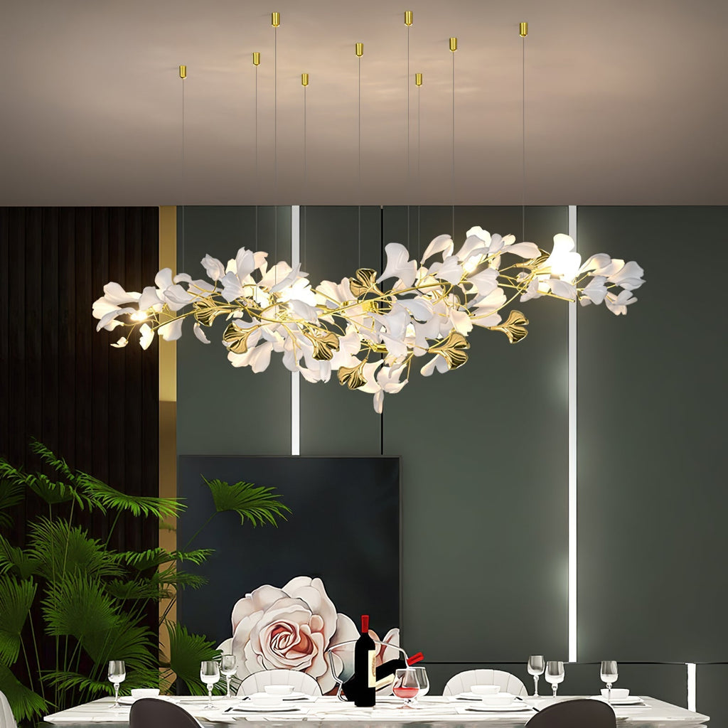 Gingko Ceramic Branch Chandelier Z